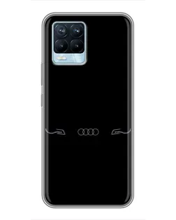 Чехол для Realme 8 с картинкой «Audi — световой подпись» Чехол для Realme 8 с картинкой «Audi — световой подпись»