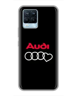 Чехол для Realme 8 с картинкой «Логотип Audi Heart» Чехол для Realme 8 с картинкой «Логотип Audi Heart»