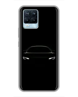 Чехол для Realme 8 с картинкой «Взгляд Audi в темноте»