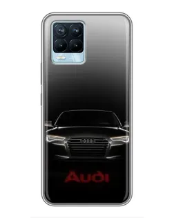 Чехол для Realme 8 с картинкой «Audi — градиентный контур»
