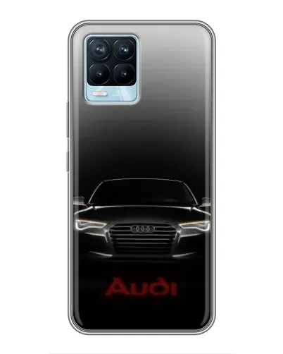 Чехол для Realme 8 с картинкой «Audi — градиентный контур» Чехол для Realme 8 с картинкой «Audi — градиентный контур»