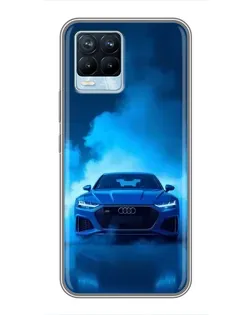 Чехол для Realme 8 с картинкой «Audi — голубая энергия»