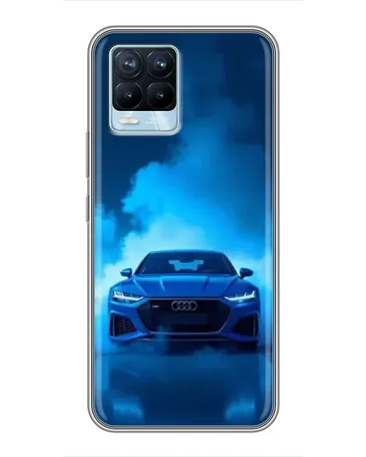 Чехол для Realme 8 с картинкой «Audi — голубая энергия» Чехол для Realme 8 с картинкой «Audi — голубая энергия»