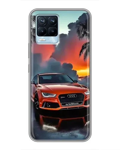 Чехол для Realme 8 с картинкой «Audi — закат» Чехол для Realme 8 с картинкой «Audi — закат»