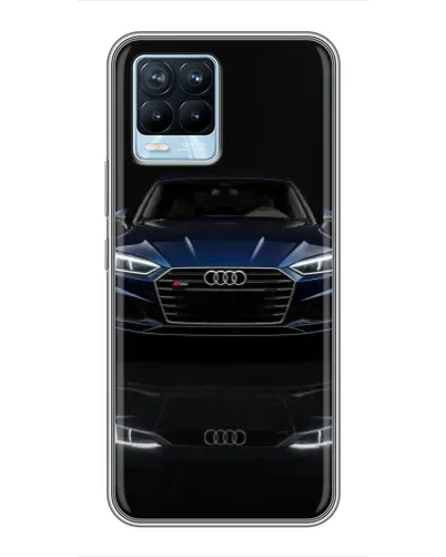 Чехол для Realme 8 с картинкой «Audi — ночное отражение» Чехол для Realme 8 с картинкой «Audi — ночное отражение»