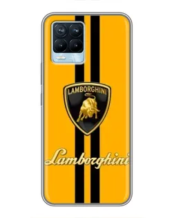 Чехол для Realme 8 с картинкой «Lamborghini Stripe желтый» Чехол для Realme 8 с картинкой «Lamborghini Stripe желтый»