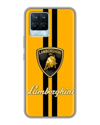 Чехол для Realme 8 с картинкой «Lamborghini Stripe желтый» Чехол для Realme 8 с картинкой «Lamborghini Stripe желтый»