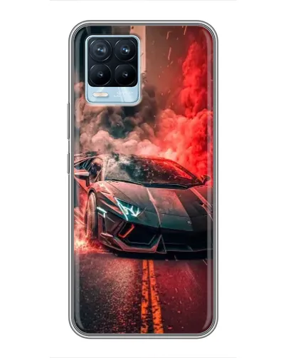Чехол для Realme 8 с картинкой «Lamborghini красный дым» Чехол для Realme 8 с картинкой «Lamborghini красный дым»