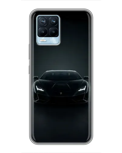 Чехол для Realme 8 с картинкой «Черный Lamborghini Aventador» Чехол для Realme 8 с картинкой «Черный Lamborghini Aventador»