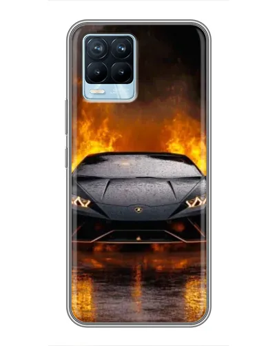Чехол для Realme 8 с картинкой «Lamborghini в огне» Чехол для Realme 8 с картинкой «Lamborghini в огне»