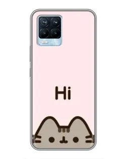 Чохол для Realme 8 з картинкою «Пушин каже Hi»