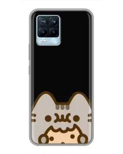 Чехол для Realme 8 с картинкой «Пушин на черном»