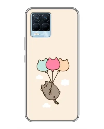 Чехол для Realme 8 с картинкой «Пушин на шариках»