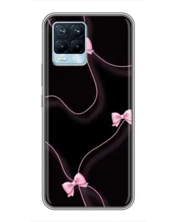 Чехол для Realme 8 с картинкой «Розовые ленты»