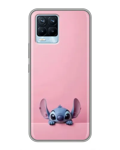 Чехол для Realme 8 с картинкой «Stitch выглядывает»