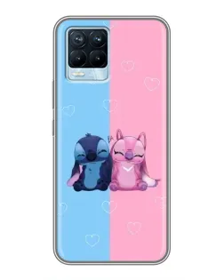 Чехол для Realme 8 с картинкой «Stitch и Angel Love» Чехол для Realme 8 с картинкой «Stitch и Angel Love»