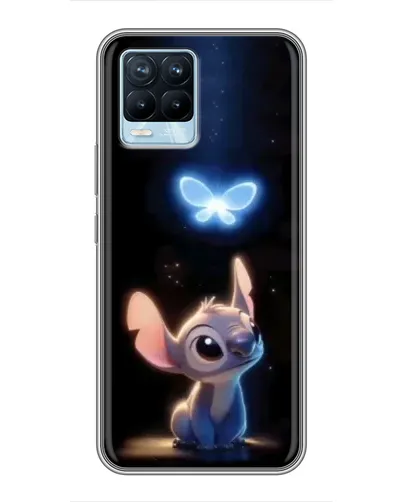 Чехол для Realme 8 с картинкой «Сияющий Стич»