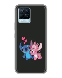 Чехол для Realme 8 с картинкой «Анжел целует Стича» Чехол для Realme 8 с картинкой «Анжел целует Стича»