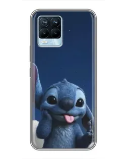 Чехол для Realme 8 с картинкой «Стич в облаках» Чехол для Realme 8 с картинкой «Стич в облаках»