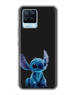 Чехол для Realme 8 с картинкой «Стич на черном» Чехол для Realme 8 с картинкой «Стич на черном»
