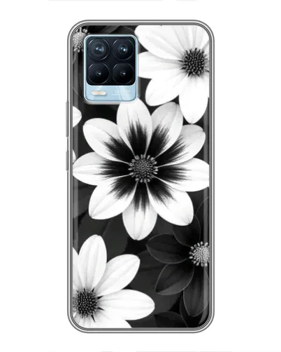 Чехол для Realme 8 с картинкой «Монохромные астры» Чехол для Realme 8 с картинкой «Монохромные астры»