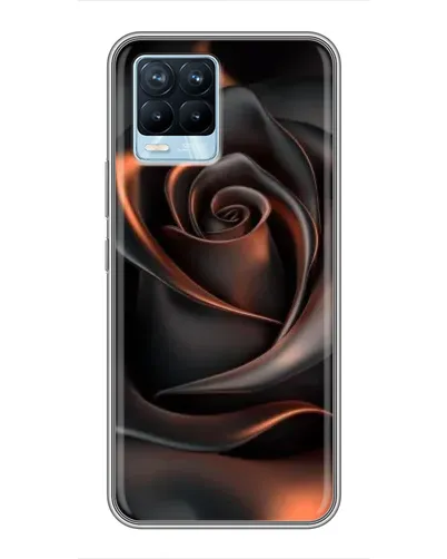 Чехол для Realme 8 с картинкой «Шелковая черная роза» Чехол для Realme 8 с картинкой «Шелковая черная роза»