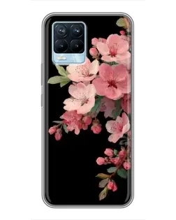 Чехол для Realme 8 с картинкой «Розовая ветка сакуры»