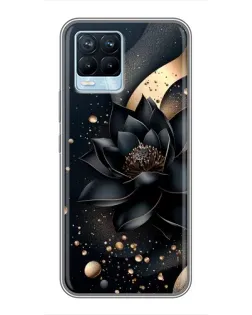 Чехол для Realme 8 с картинкой «Черный лотос»