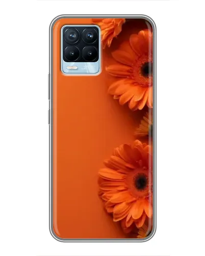 Чехол для Realme 8 с картинкой «Оранжевые герберы» Чехол для Realme 8 с картинкой «Оранжевые герберы»