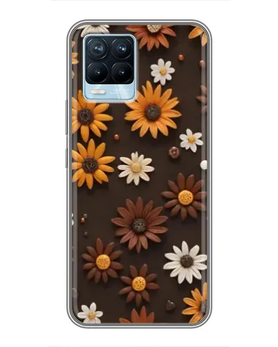 Чехол для Realme 8 с картинкой «Узор из маленьких подсолнухов» Чехол для Realme 8 с картинкой «Узор из маленьких подсолнухов»