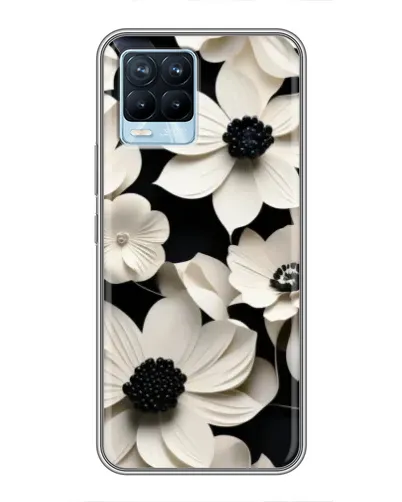 Чехол для Realme 8 с картинкой «Объемные белые цветы» Чехол для Realme 8 с картинкой «Объемные белые цветы»