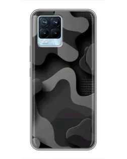 Чохол для Realme 8 з картинкою «Темний абстрактний камуфляж» Чохол для Realme 8 з картинкою «Темний абстрактний камуфляж»
