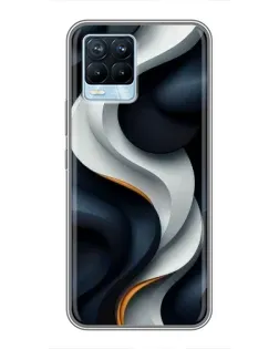 Чохол для Realme 8 з картинкою «Об'ємні чорно-білі стрічки» Чохол для Realme 8 з картинкою «Об'ємні чорно-білі стрічки»