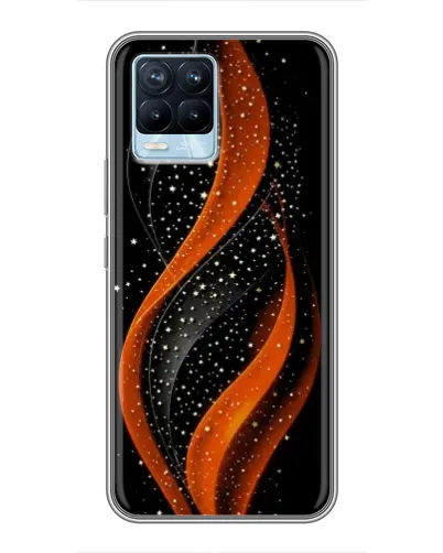 Чехол для Realme 8 с картинкой «Огненная звездная волна»