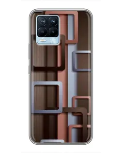 Чохол для Realme 8 з картинкою «Коричневі об'ємні квадрати» Чохол для Realme 8 з картинкою «Коричневі об'ємні квадрати»