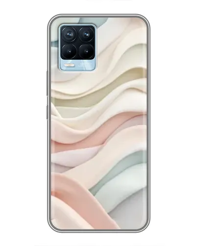 Чехол для Realme 8 с картинкой «Пастельные нежные волны»