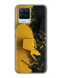 Чехол для Realme 8 с картинкой «Золотые осколки геометрии»