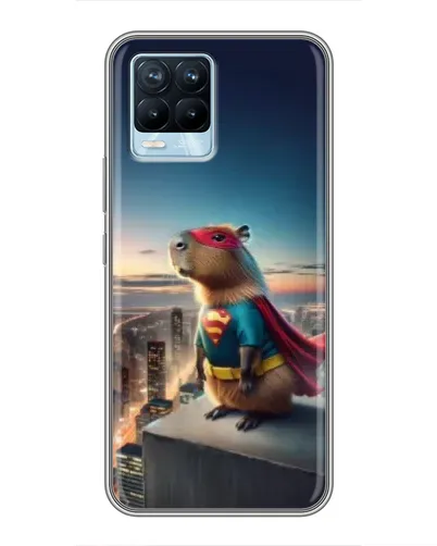 Чохол для Realme 8 з картинкою «Капі-мен супергерой»