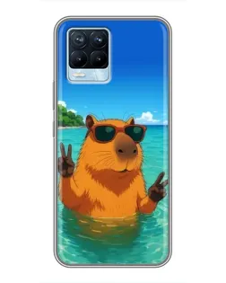 Чохол для Realme 8 з картинкою «Морська капібара»