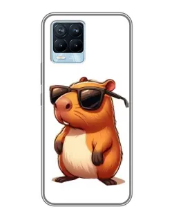 Чохол для Realme 8 з картинкою «Капібара в окулярах»