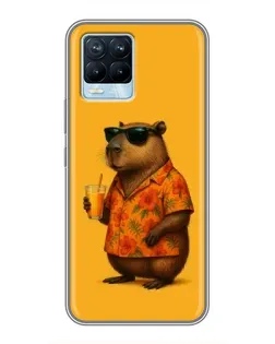 Чохол для Realme 8 з картинкою «Капібара на відпочинку»