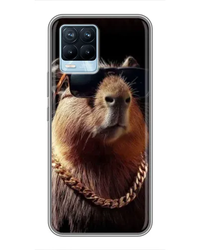 Чохол для Realme 8 з картинкою «Капібара золотий ланцюг»
