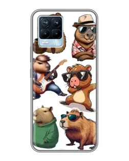 Чохол для Realme 8 з картинкою «Круті капібари музиканти»
