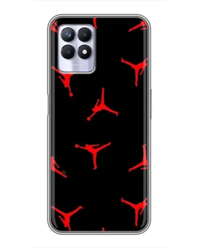 Чохол для Realme 8i з картинкою «Jordan Red Pattern» Чохол для Realme 8i з картинкою «Jordan Red Pattern»