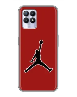 Чохол для Realme 8i з картинкою «Jordan Red Back»
