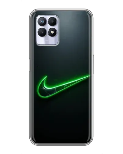 Чехол для Realme 8i с картинкой «Неоновый контур Nike» Чехол для Realme 8i с картинкой «Неоновый контур Nike»