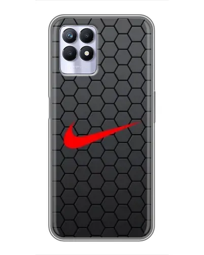 Чехол для Realme 8i с картинкой «Nike — карбоновая сетка» Чехол для Realme 8i с картинкой «Nike — карбоновая сетка»