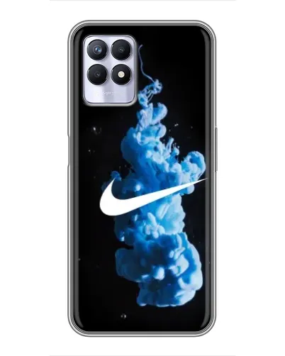 Чехол для Realme 8i с картинкой «Nike и синий дым» Чехол для Realme 8i с картинкой «Nike и синий дым»