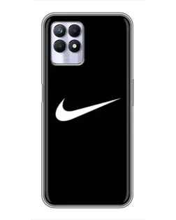 Чехол для Realme 8i с картинкой «Минималистический Найк»