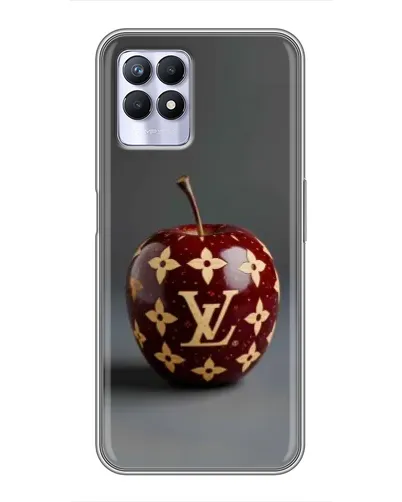 Чехол для Realme 8i с картинкой «Красное яблоко LV»